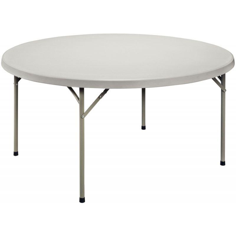 Image de  Table pliante en polyéthylène ronde Ø152 gris 
