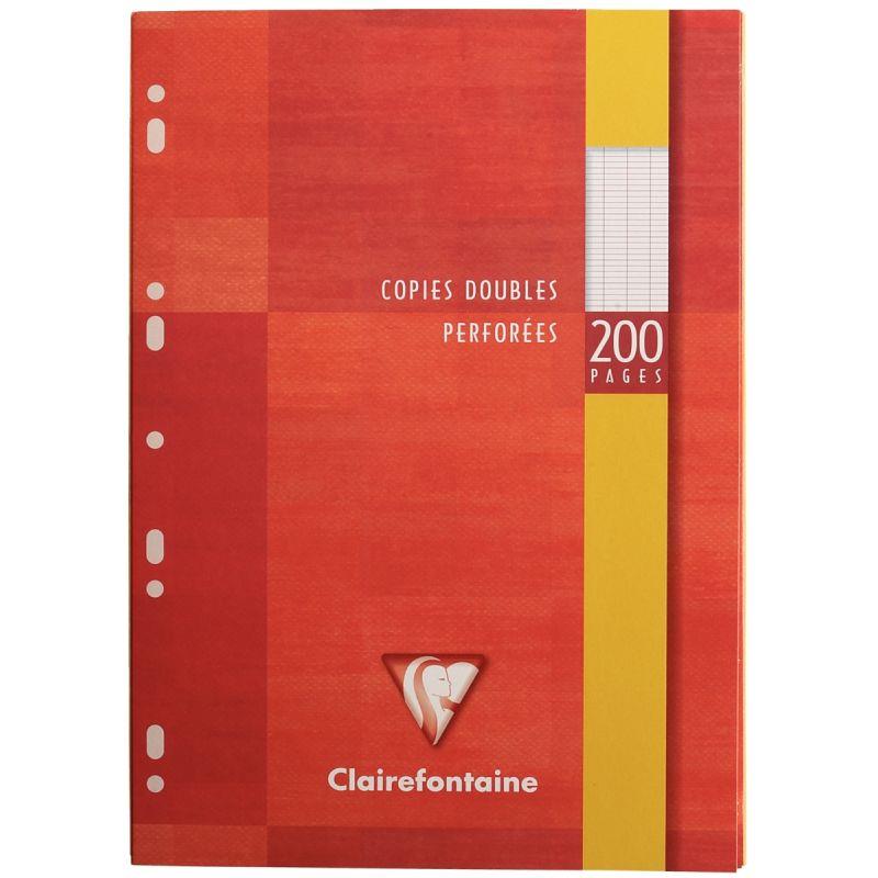 Image de  Etui de 50 copies doubles perforées, format A4, seyès, papier 90g, blanc 