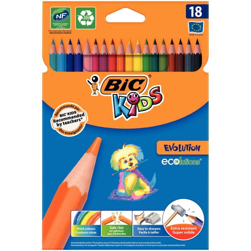 Image de  Étui de 18 crayons de couleur Évolution assortis 