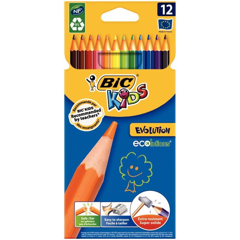 Image de  Étui de 12 crayons de couleur Évolution assortis 