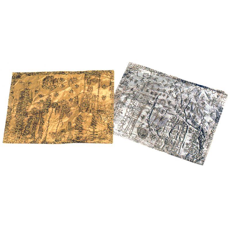 Image de  Pochette de 12 feuilles de métal à repousser en aluminium format 21 x 30 cm 