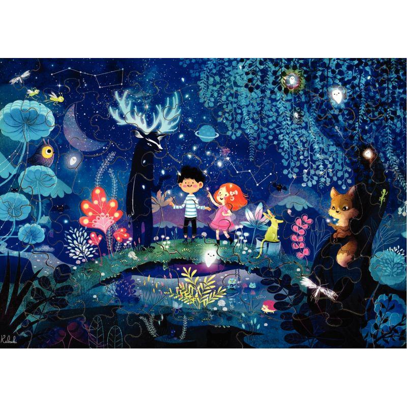 Image de  Puzzle en bois d''environ 50 pièces, escapade nocturne 