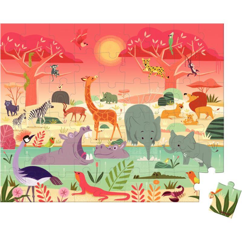 Image de  Puzzle 54 pièces, la réserve animalière 