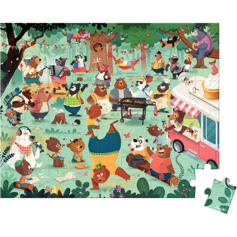 Image de  Puzzle 54 pièces, la cousinade des ours 