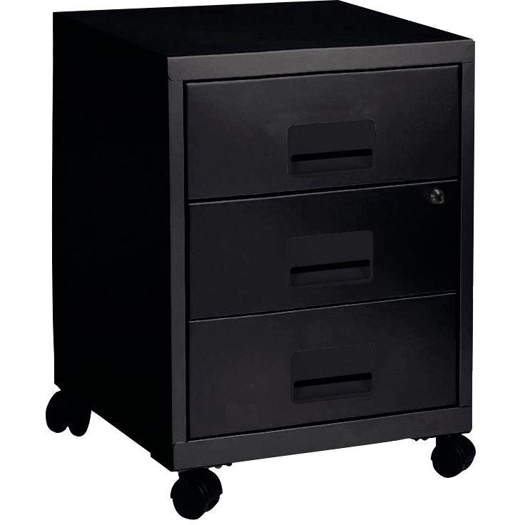 Image de  Caisson mobile 3 tiroirs noir 
