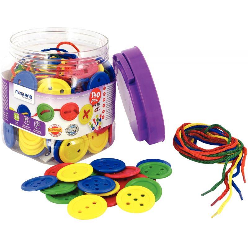 Image de  Baril de 140 boutons à lacer 