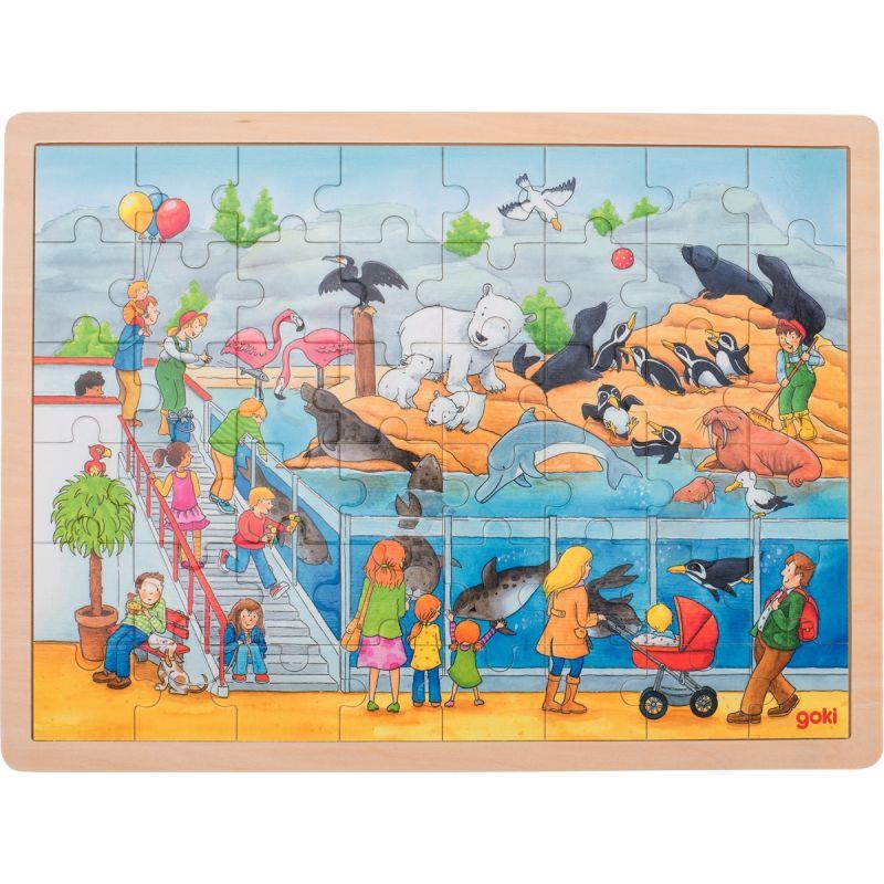 Image de  Lot de 4 puzzles à cadre en bois 48 pièces, thèmes divers 