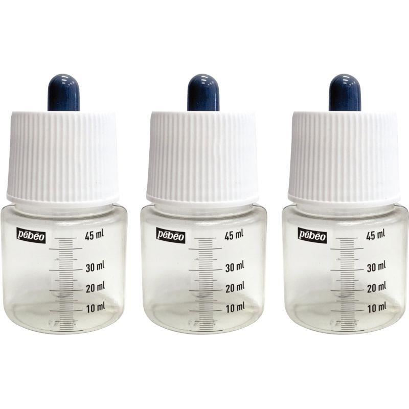 Image de  Lot de 3 Flacons vides 45ml pour encres 
