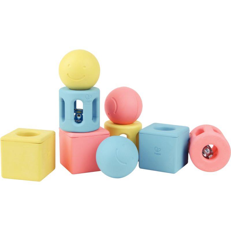 Image de  Lot de 9 hochets géométriques en plastique 