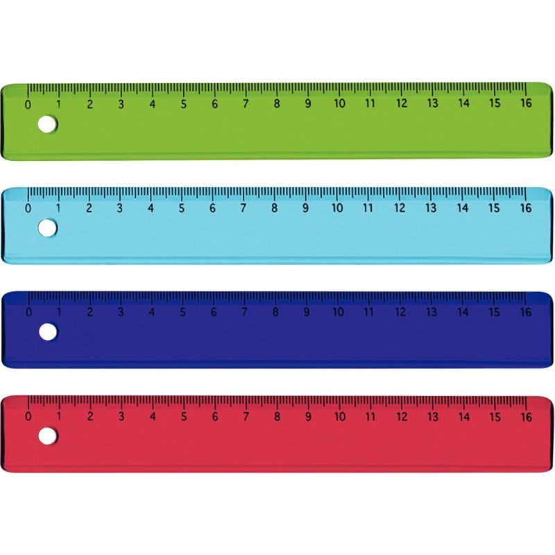 Image de  Lot de 36 règles en plastique 16cm coloris assortis 