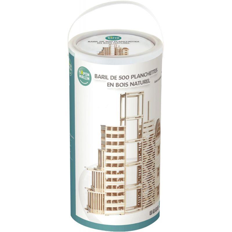 Image de  Baril de 500 planchettes en bois brut 