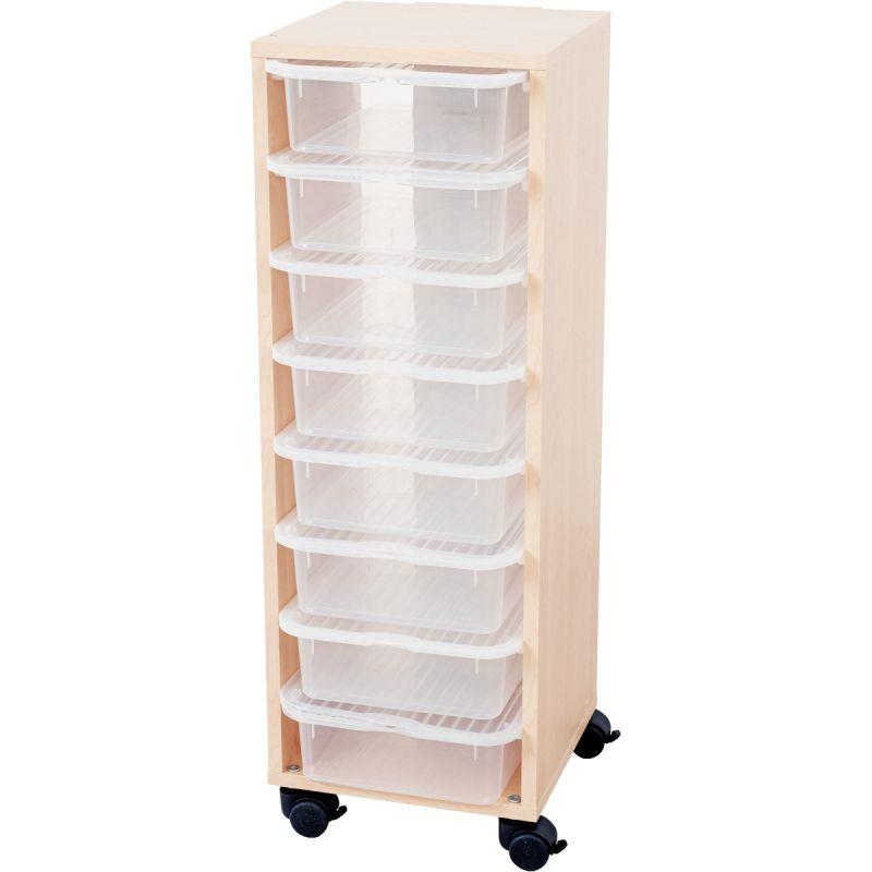 Image de  Meuble + 8 bacs en plastique hauteur 97cm 