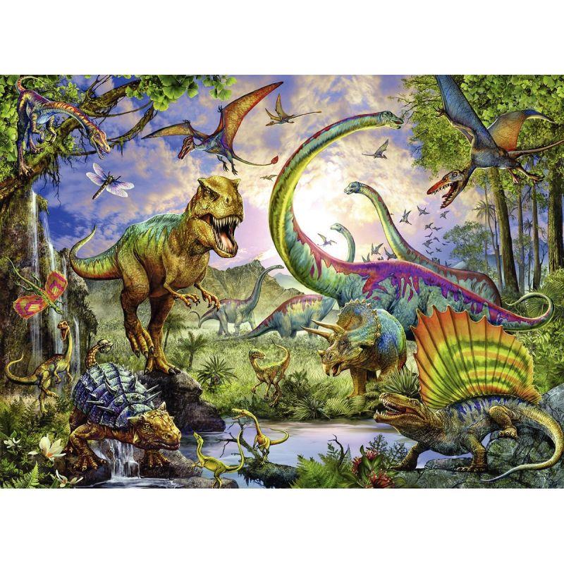 Image de  Puzzle XXL 200 pièces, le royaume des dinosaures 