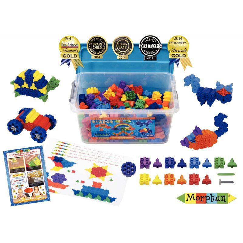 Image de  Bac de 300 briques MORPHUN Junior Rainbow 