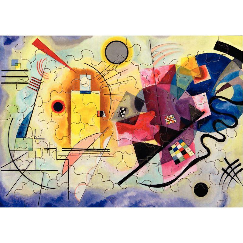 Image de  Puzzle d''art en bois d''environ 50 pièces, JAUNE, ROUGE, BLEU de KANDINSKY 