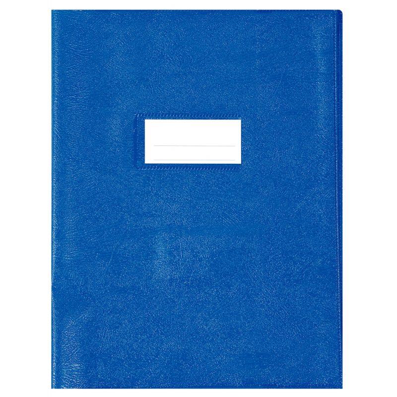Image de  Paquet de 10 protèges-cahier luxe opaque avec rabats épaisseur 22/100ème 17x22 cm PVC cristal bleu 
