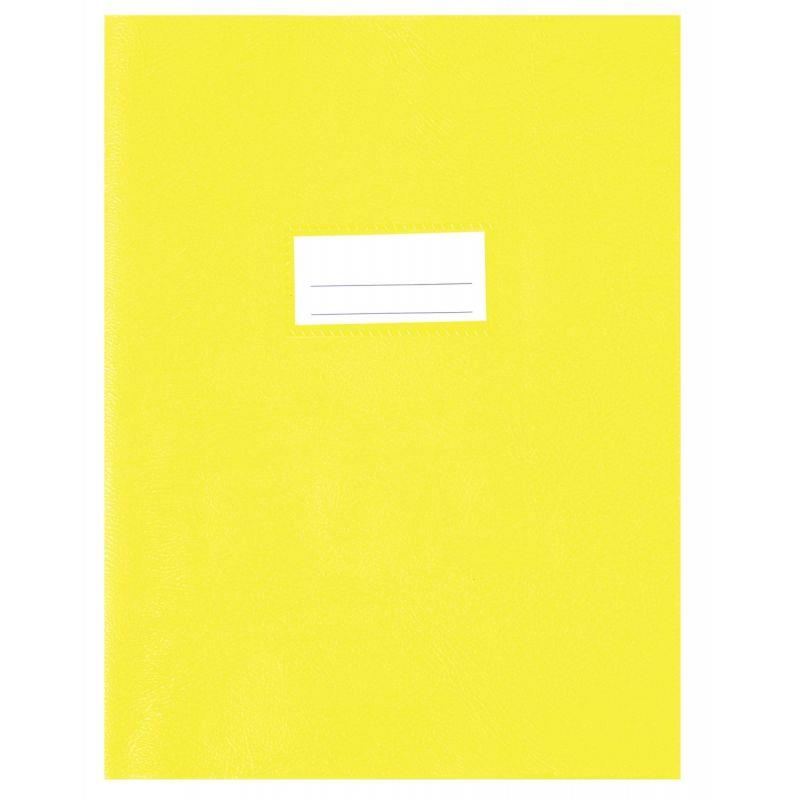 Image de  Paquet de 10 protèges-cahier luxe opaque avec rabats épaisseur 22/100ème 17x22 cm PVC cristal jaune 