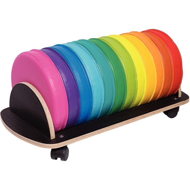 Image de  Chariot + 12 coussins en mousse diamètre 32cm 