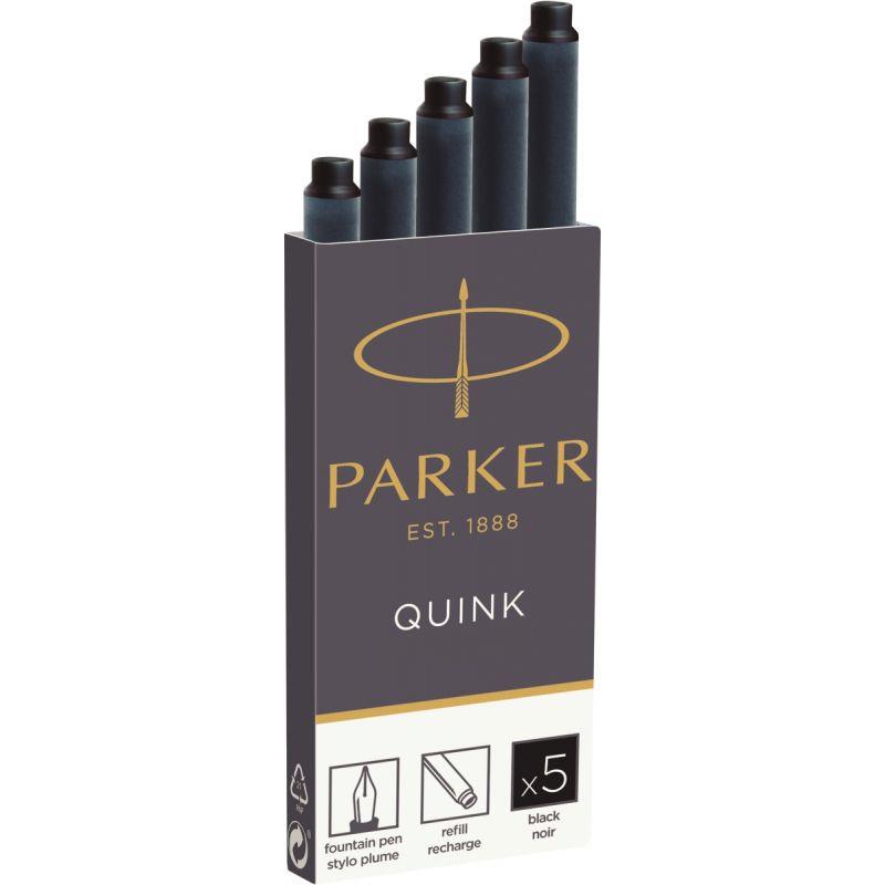 Image de  Étui de 5 cartouches Parker noires 