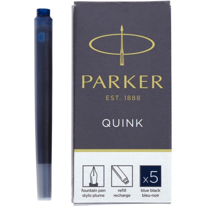 Image de  Étui de 5 cartouches Parker bleues et noires 