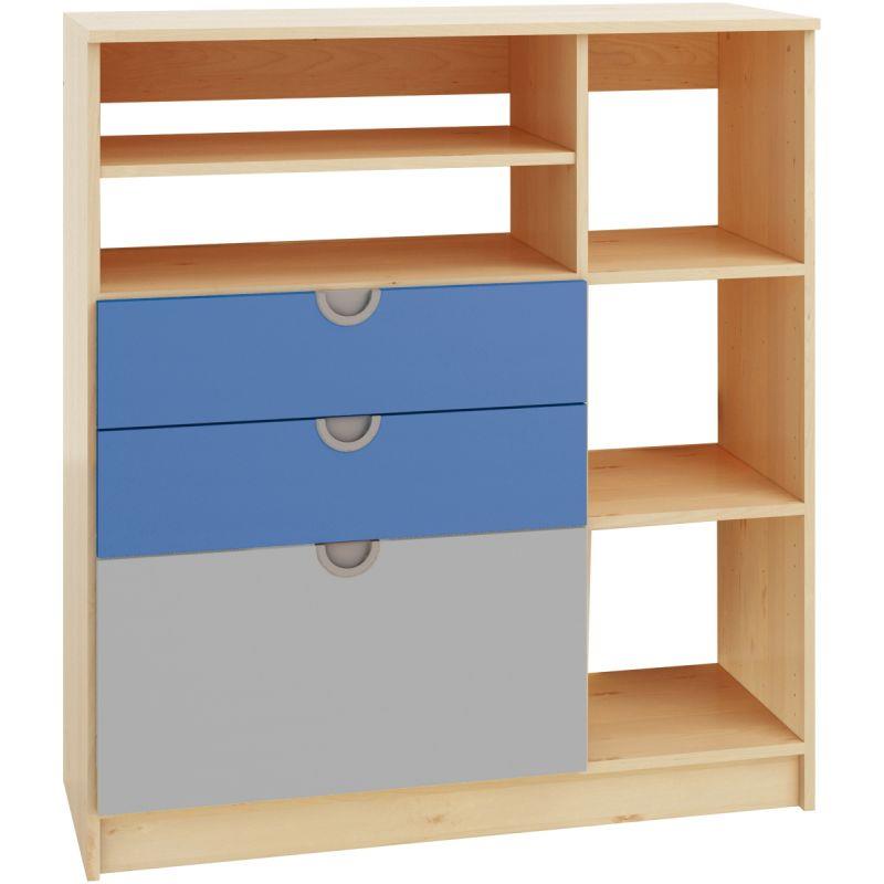 Image de  Etagère 5 cases + 3 tiroirs CUBO 