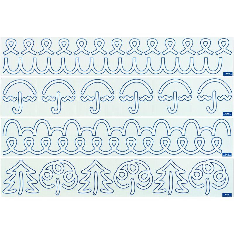 Image de  Carton de 4 frises graphiques effaçables à sec n°2 