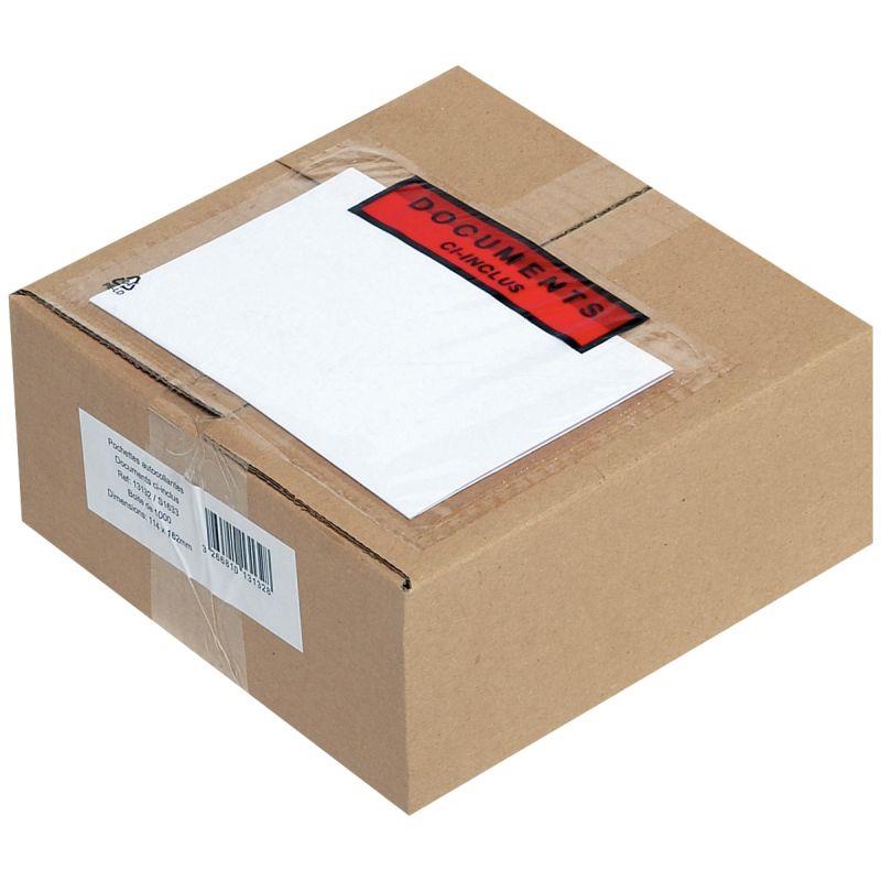 Image de  Boite de 1000 pochettes adhésives documents ci-inclus 228x120mm 