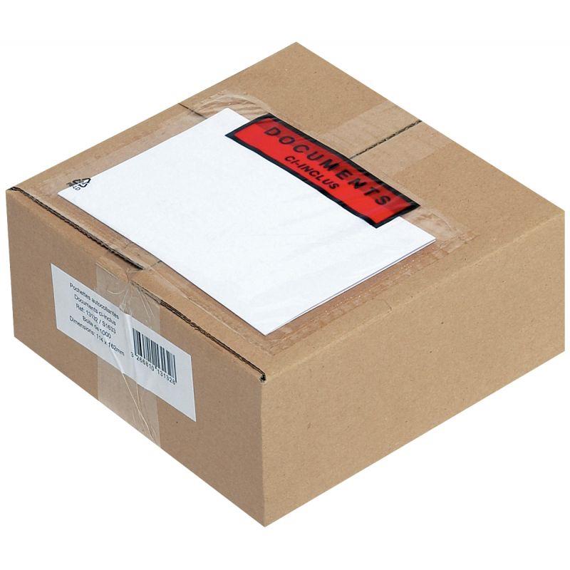 Image de  Boite de 1000 pochettes adhésives documents ci-inclus 162x120mm 