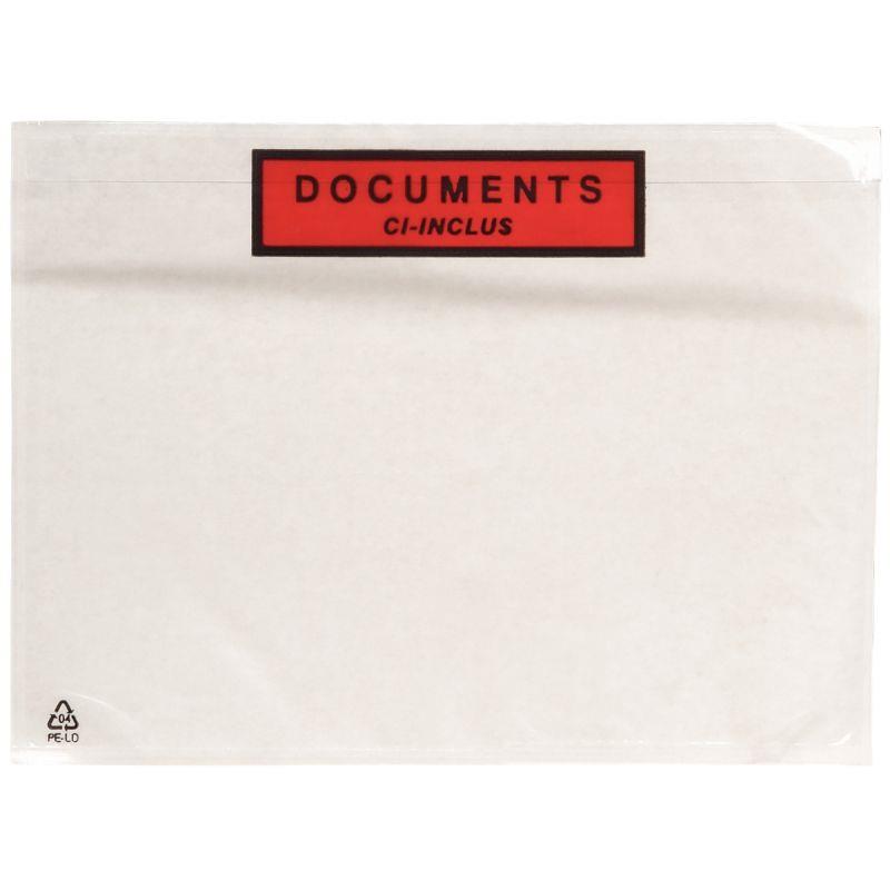 Image de  Boite de 1000 pochettes adhésives documents ci-inclus 228x165mm 
