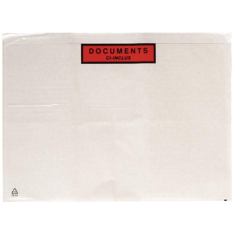 Image de  Boite de 500 pochettes adhésives documents ci-inclus 320x250mm 