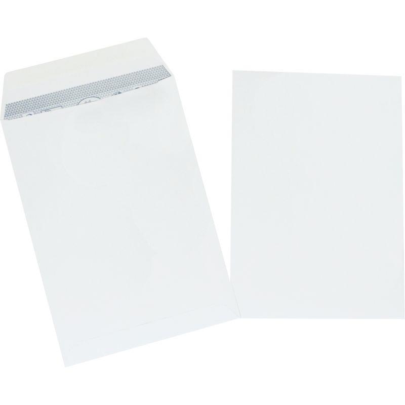 Image de  Boite de 250 pochettes blanches 229x324mm 90g bande siliconée 