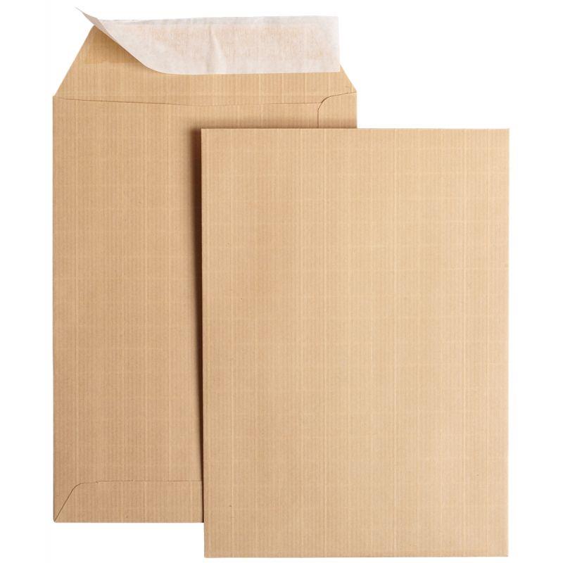 Image de  Boite de 500 pochettes kraft armé 162x229mm 130g bande siliconée 