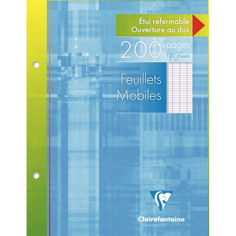 Image de  Etui de 100 feuillets mobiles, format 17x22 cm, séyès, papier 90g, blanc 