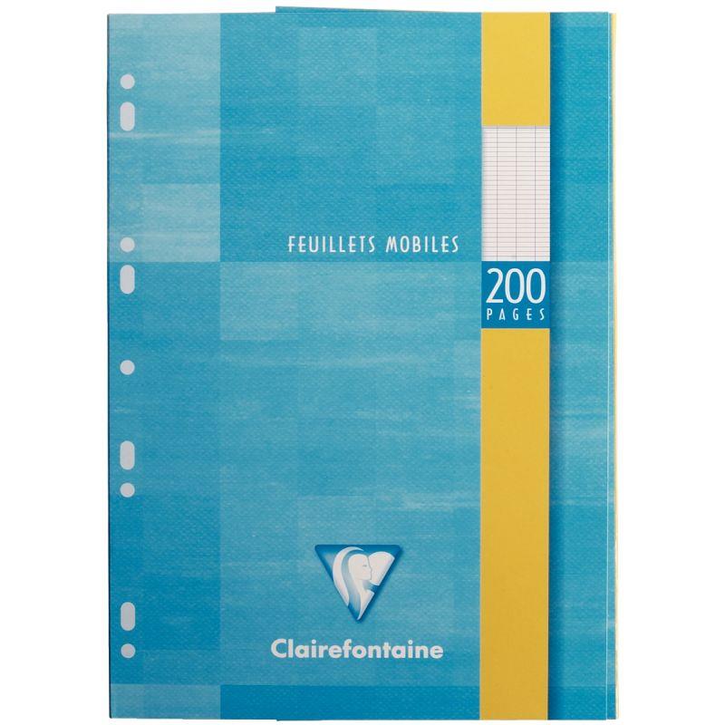 Image de  Etui de 100 feuillets mobiles, format A4, seyès, papier 90g, blanc 