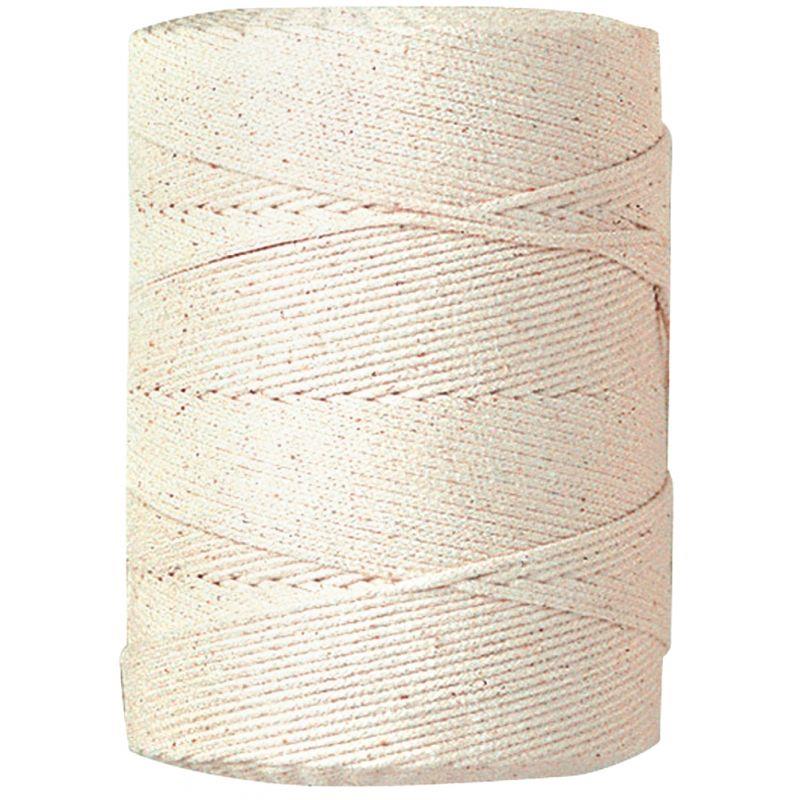 Image de  Pelote de 1 kg de coton tressé blanc diamètre 2 mm longueur environ 460 mètres 