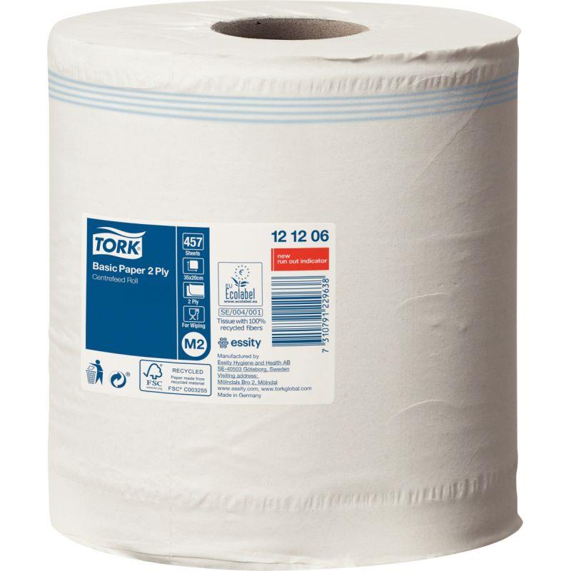 Image de  Carton de 6 maxi-bobines essuie-tout M2 2 plis blanches 