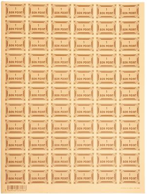Image de  Feuille de 132 bons points. 
