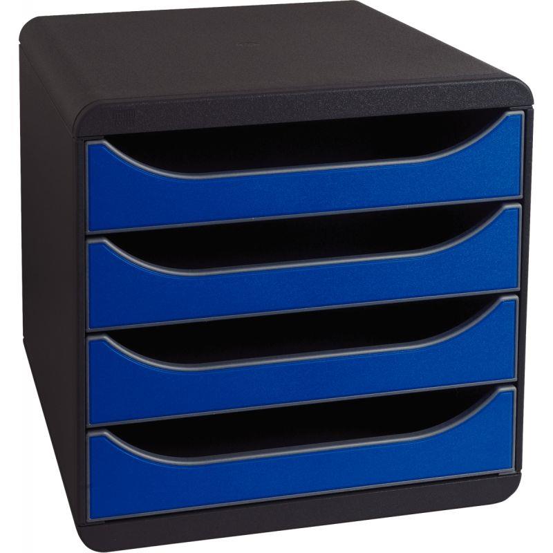 Image de  Module 4 tiroirs BIGBOX noir/bleu roi 