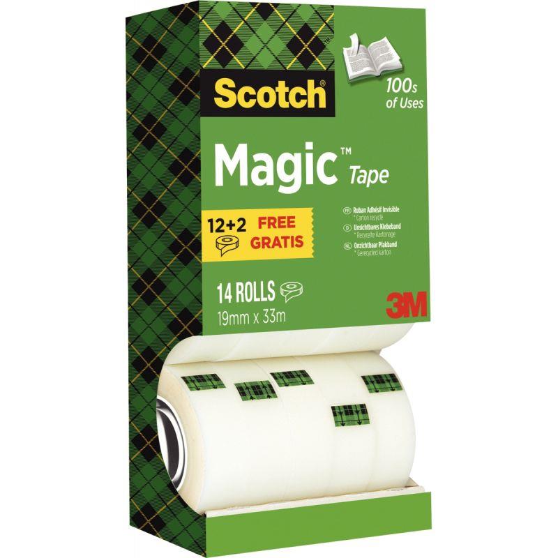 Image de  Tour distributrice de 14 rouleaux Scotch Magic 19mmx33m 