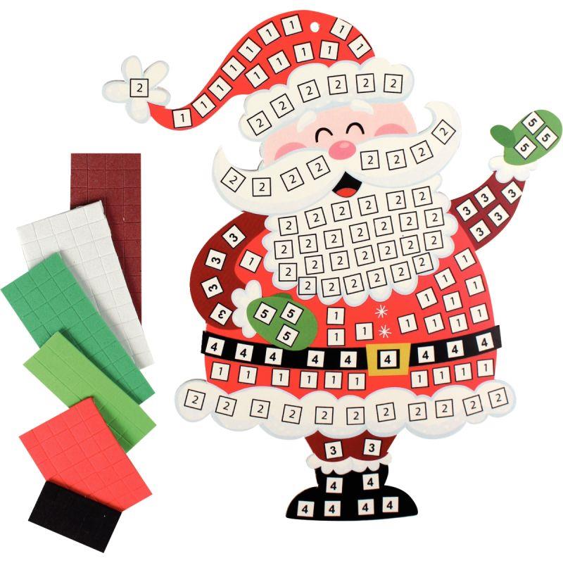Image de  Lot de 3 formes de Noël pré-imprimées avec mosaïque mousse adhésive 