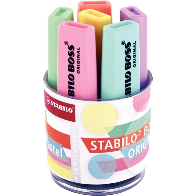 Image de  Pot de 6 surligneurs Boss pastels assotis 