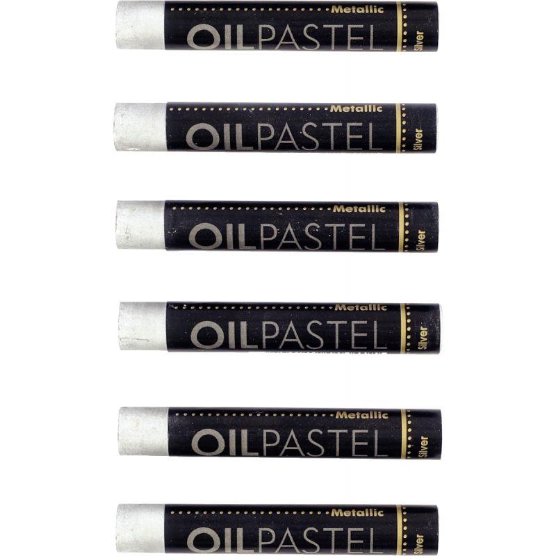 Image de  Boîte de 6 pastels huile argent 11mm 