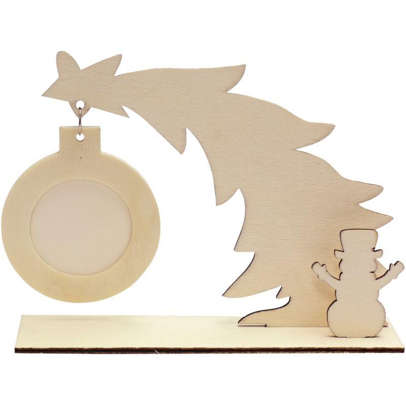 Image de  Lot de 5 porte-photos Noël en bois 