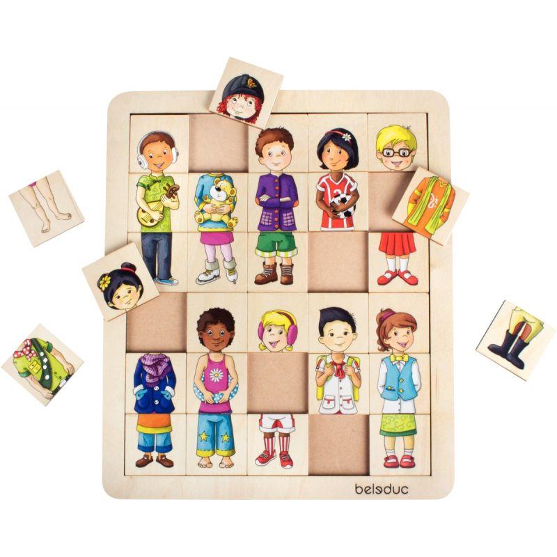 Image de  Encastrement en bois 30 pièces, les enfants du monde 