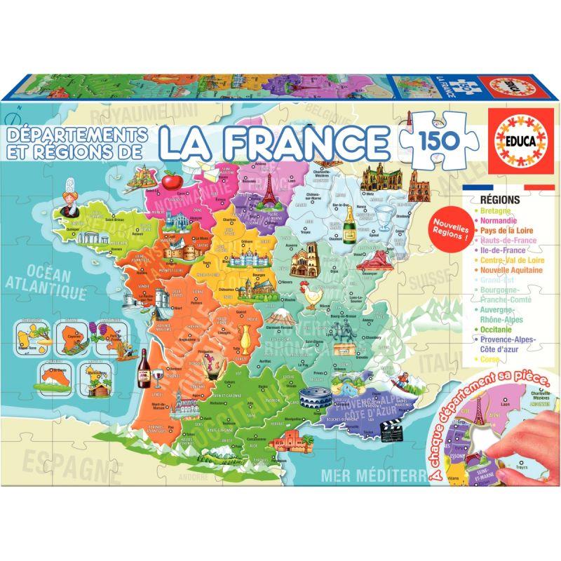 Image de  Puzzle de 150 pièces départements et régions de France 