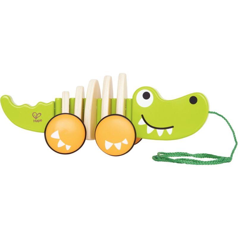 Image de  Crocodile à tirer en bois 