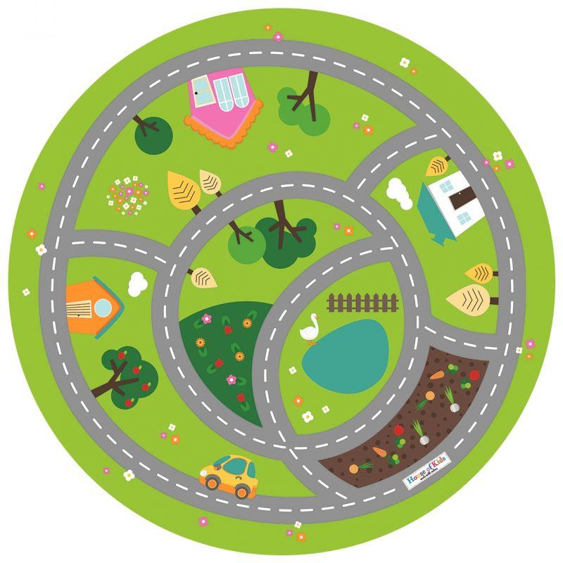 Image de  Tapis ultra soft diamètre 100 cm circuit la ville 