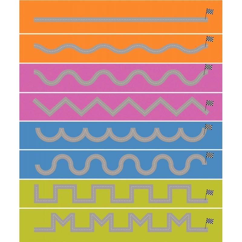 Image de  Set de 8 pistes graphiques 100x15cm n°1 