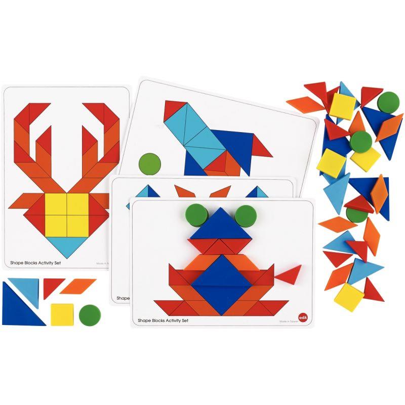 Image de  Set de 160 formes géométriques avec 8 cartes d''activités 