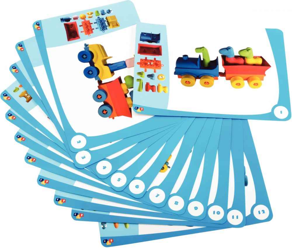Image de  Lot de 12 fiches d''activités pour les briques SOFTCUBES 77672 